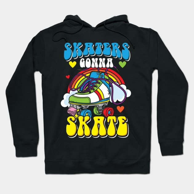 Roller Skating T Shirt retro blades Hoodie by biNutz